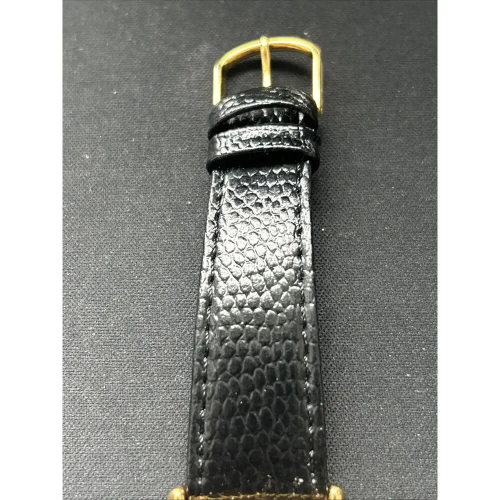 Manhattan Croton Gold Tone Black Dial And Band Women’s Quartz Watch